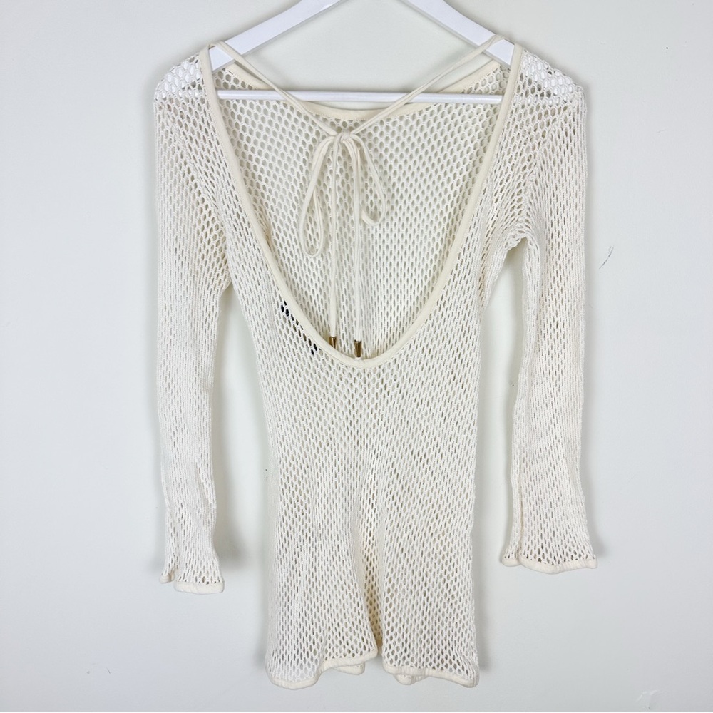 Vix Paula Hermanny Swimwear Long Sleeve Knit Mini Coverup - Picture 5 of 9